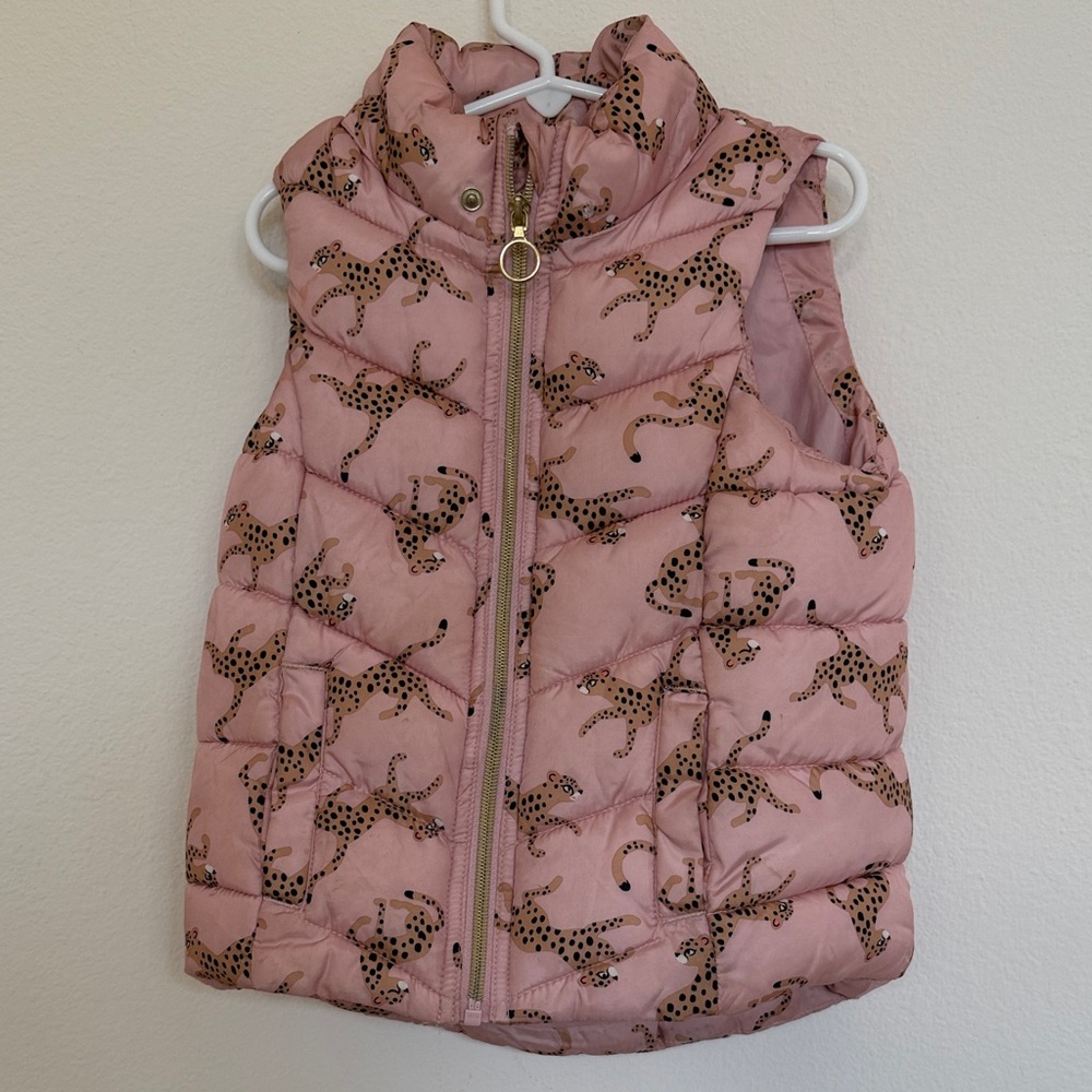 Girls 4-6 H&M Pink Vest with Leopard Accents